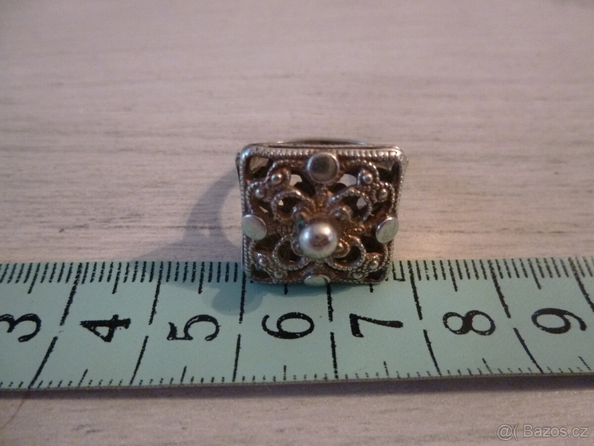 Stříbrný prsten starožitný - 6