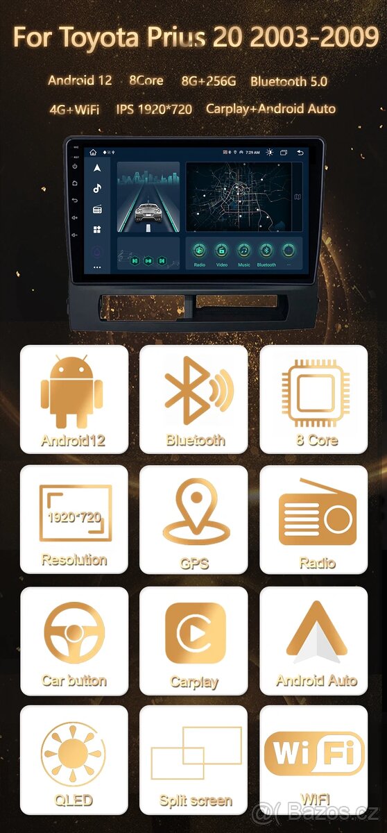 Autorádio pro Toyota Prius 2003-2009 (Android) - 6