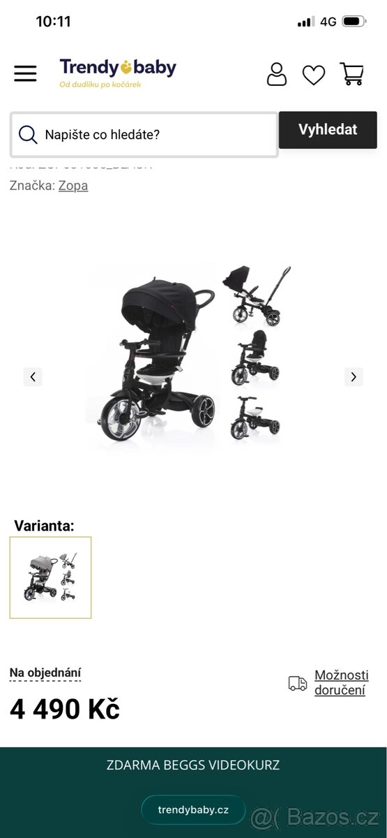 dětskou tříkolku Zopa Nova - 6