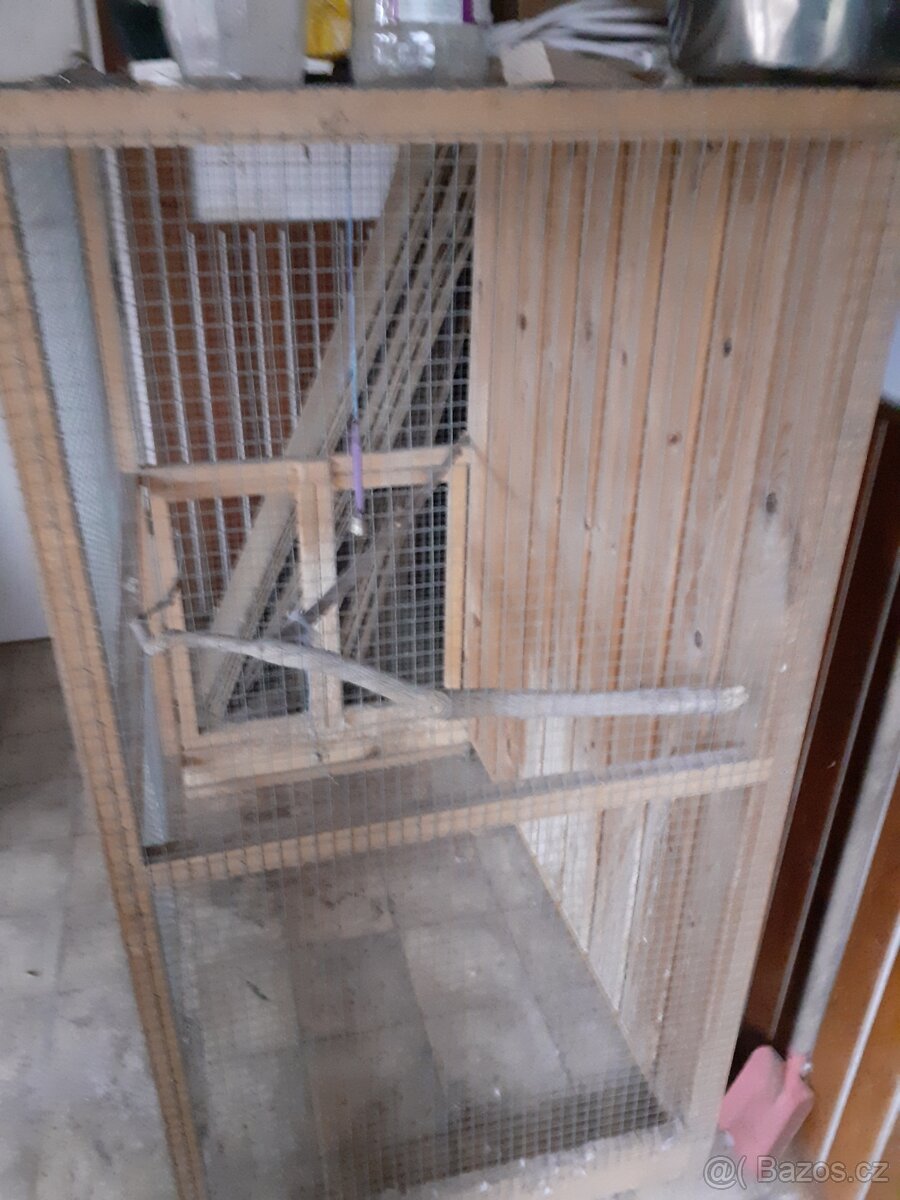 Velká voliera pro papoušky, malá klec - 6