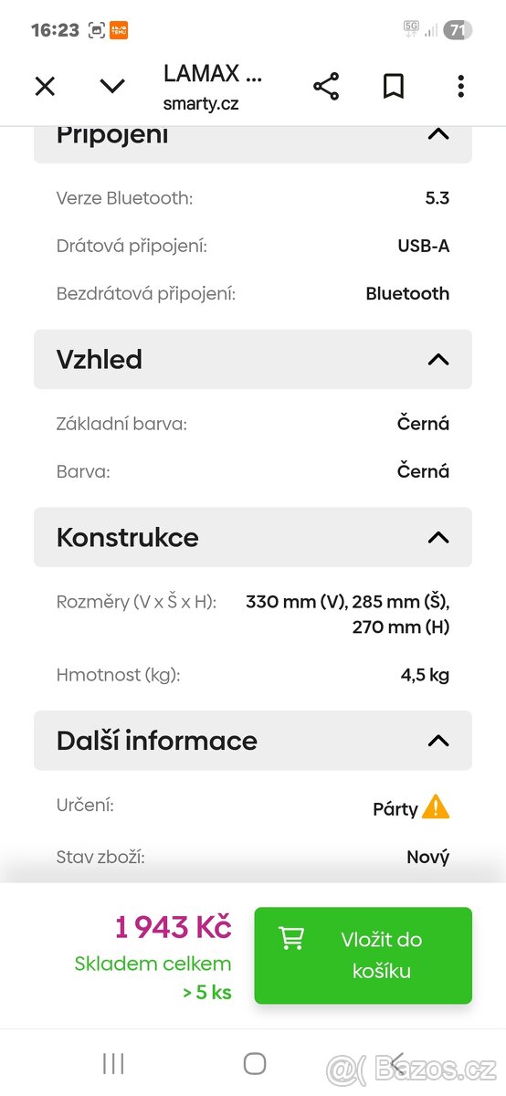 Bluetooth reproduktor Lamax party king - 6