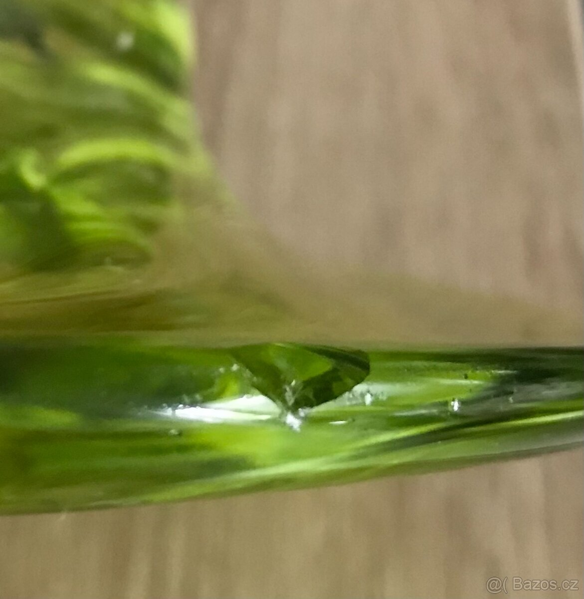 starožitná mísa hutní sklo Josefa Hospodka sklárna Chřibská - 6