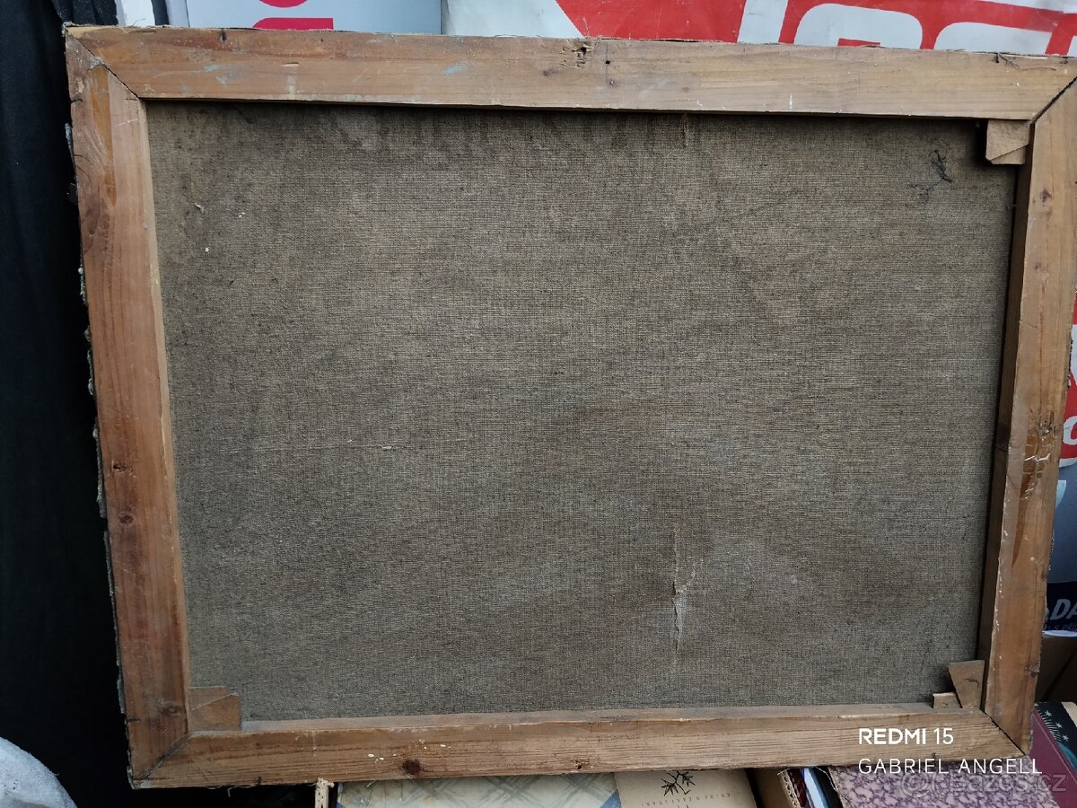 Stará olejomalba 74 × 58 cm, - 6