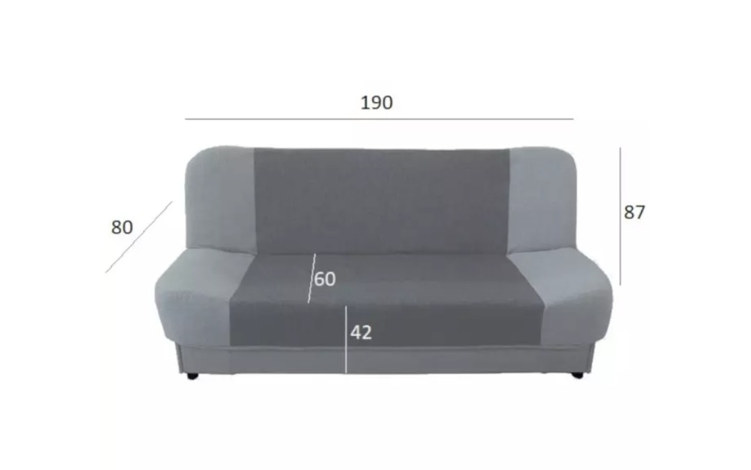 Rozkládací gauč s úložným prostorem - 6