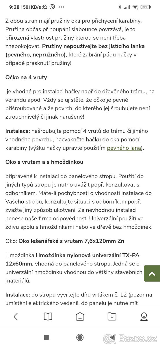 Závěsná Hacka Tiki Měchulka - dvojitá - 6