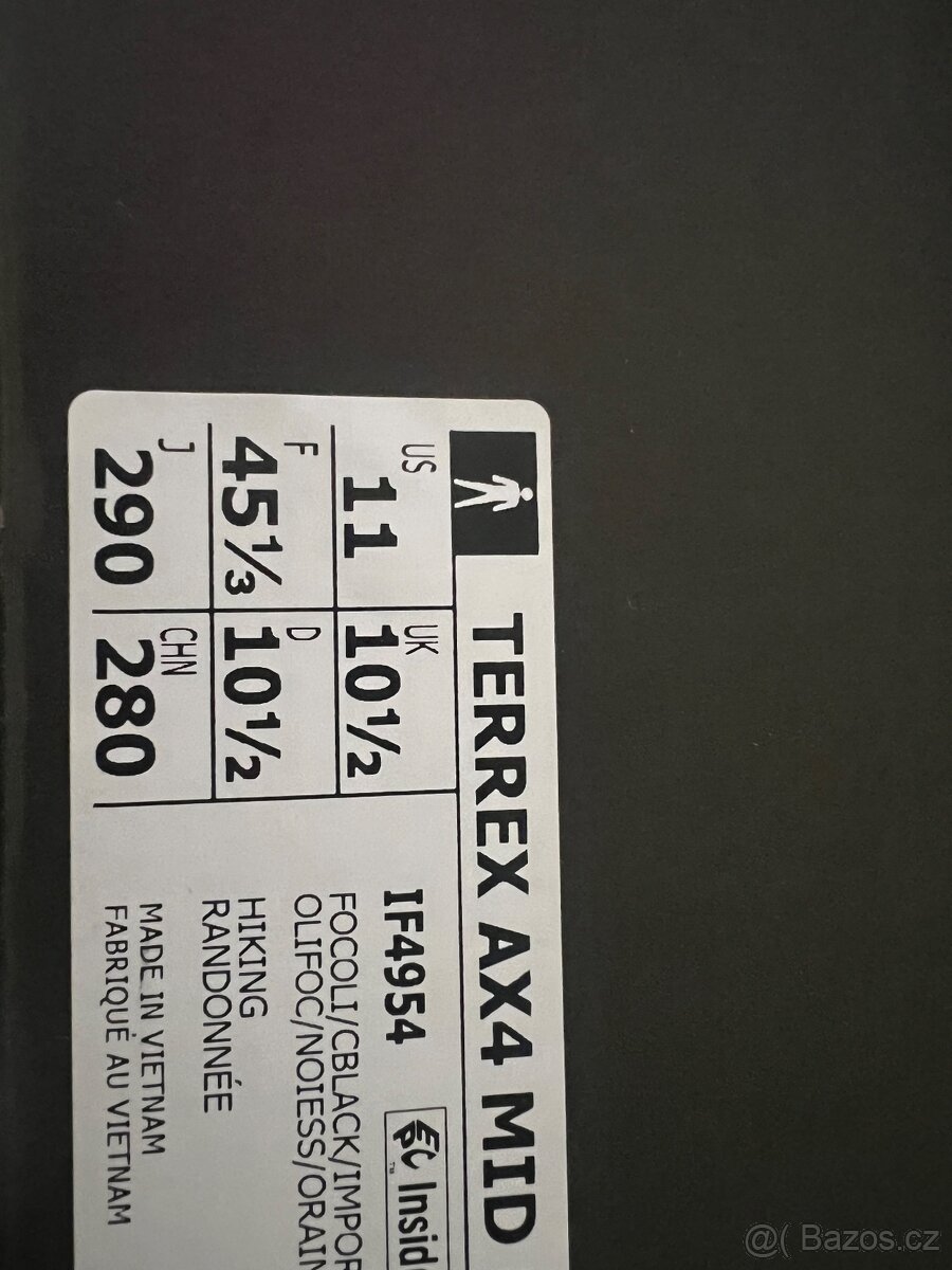 Boty Terrex Ax4 membrána - 29 cm - NOVÉ PC: 3.600,- Kč - 6