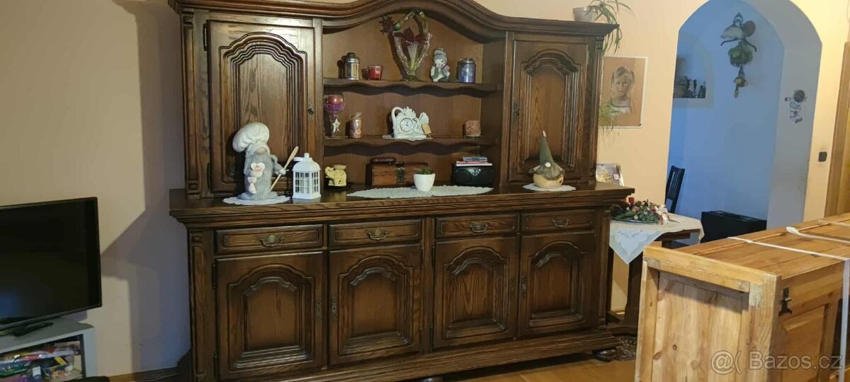 Masivní dubový sekretář - 6