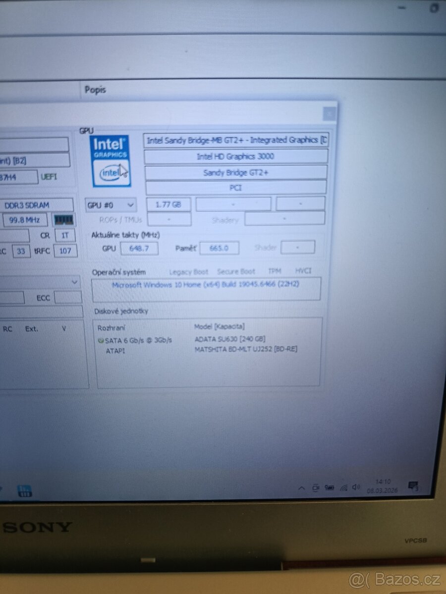 Sony VAIO i7 / SSD 240GB / Blu-ray / kovové tělo - 6