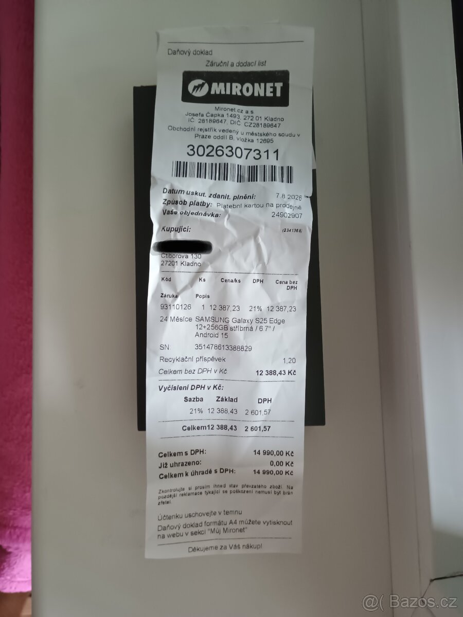 Galaxy s25 edge 256gb NOVÝ - 6