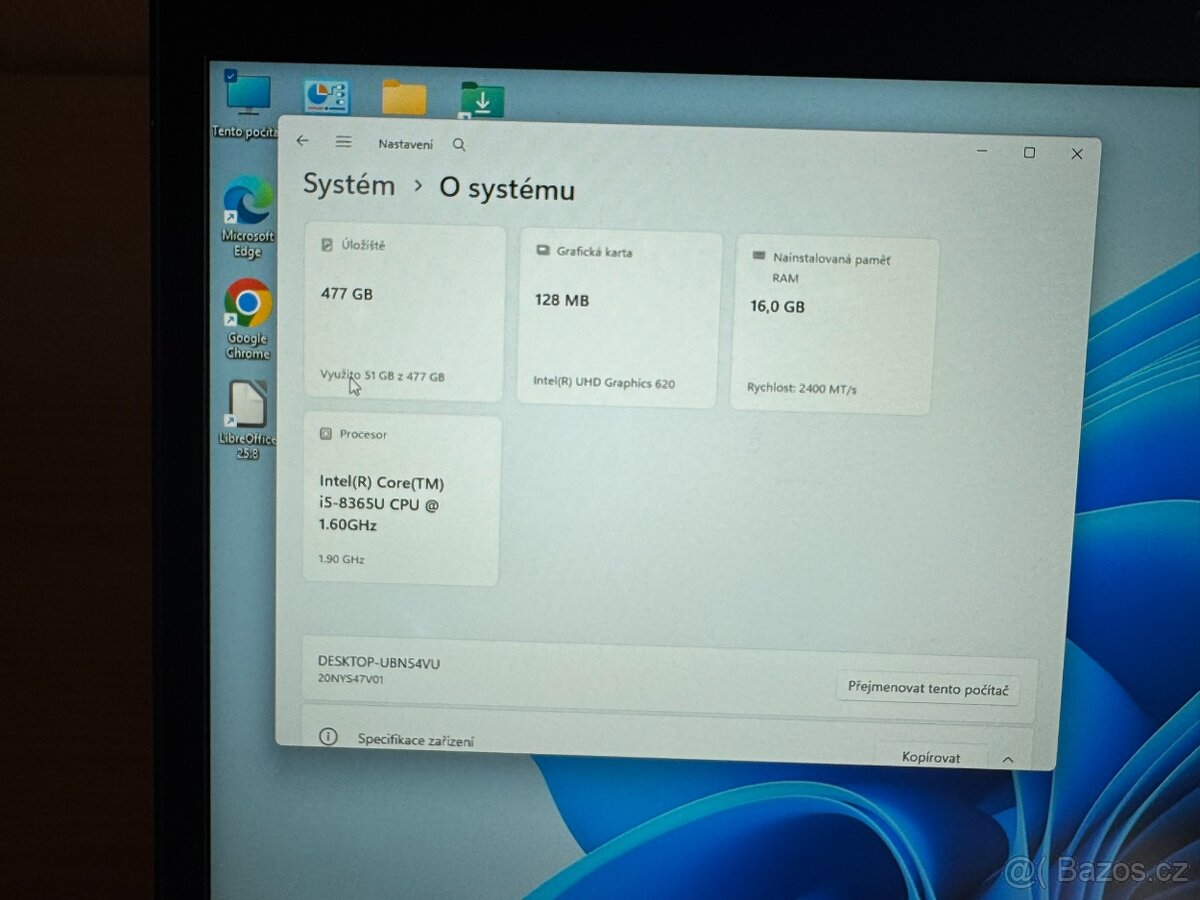 Lenovo ThinkPad T490S, i5, 16GB, 512GB SSD, Windows 11, Záru - 6
