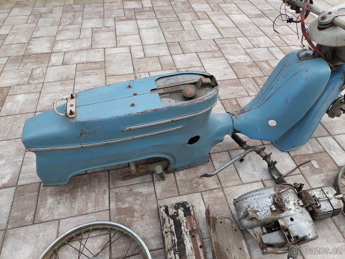 Jawa 50 pionyr, typ 20, puvodni lak holubi modr - 6