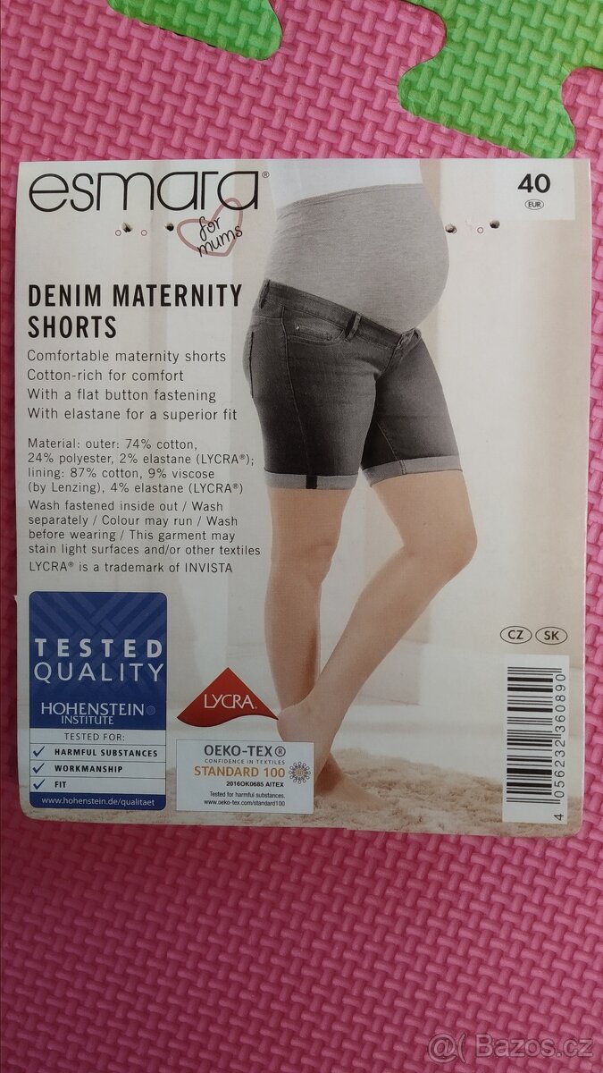 Těhotenské riflové kraťasy, vel. 40 - 6