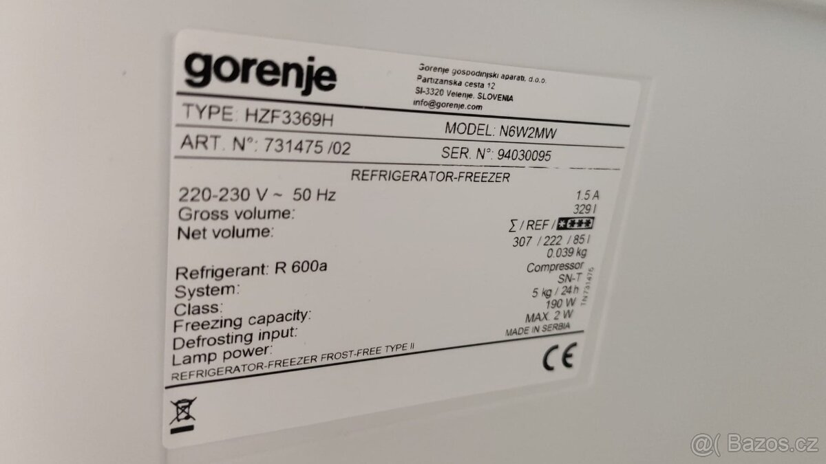 lednice Gorenje N6W2MW - 6