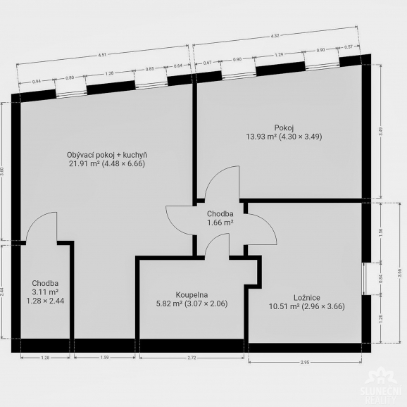Pronájem bytu 3+kk, 57 m², Uherské Hradiště - 6