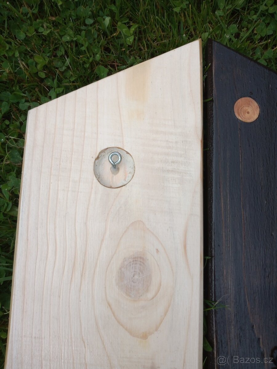 Dřevěný teploměr, masivní dřevo, ruční výroba - 6