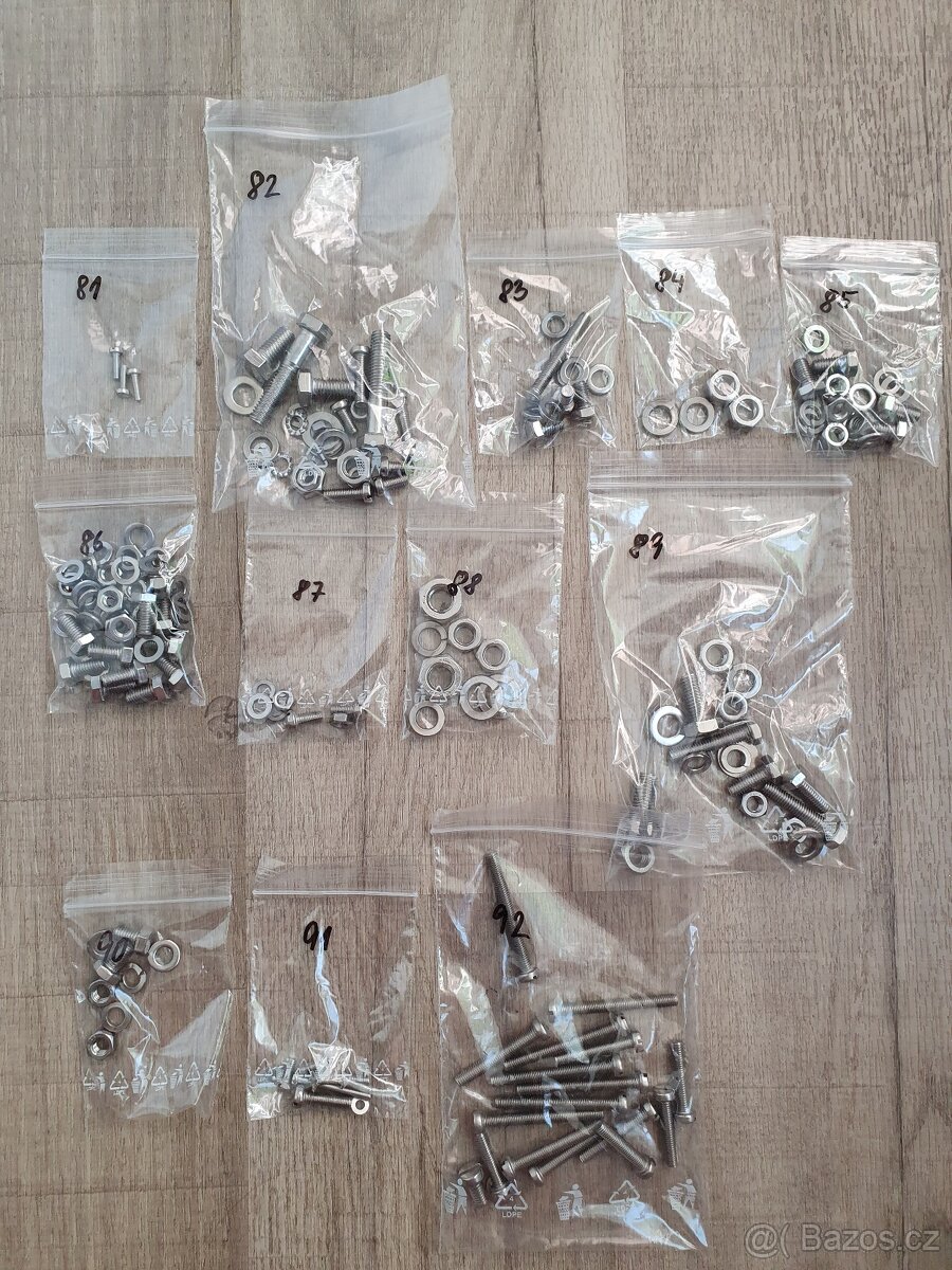 Stadion s11, s22, jawetta sada nerezových šroubů - 6