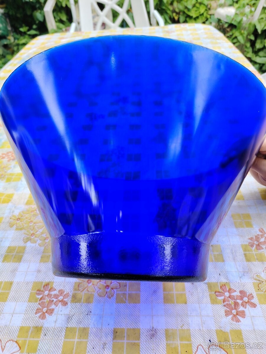 Modrá skleněná mísa na ovoce - 6