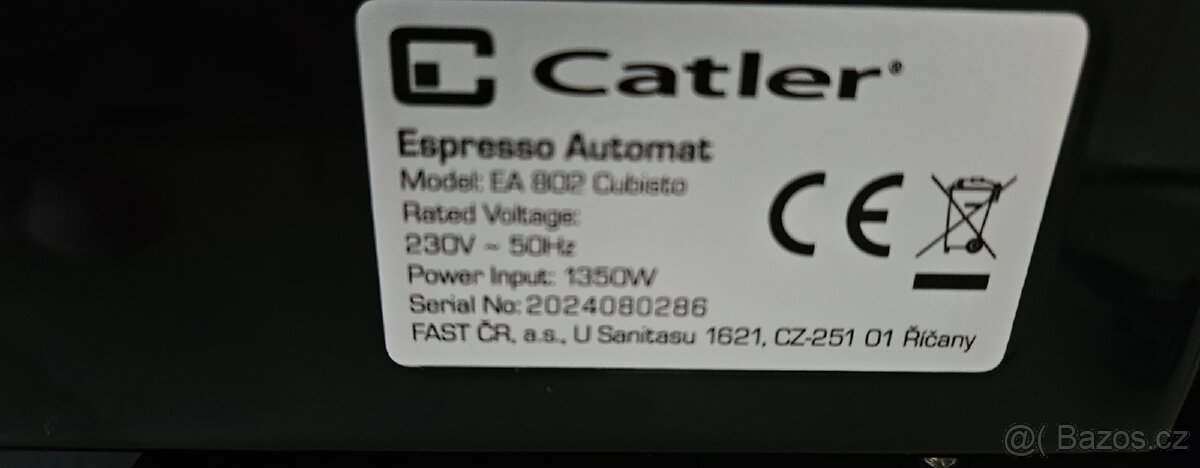 Prodám kávovar Catler 802 - 6