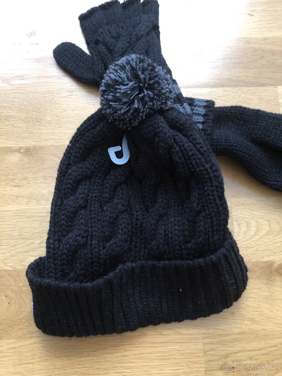 Set čepice a rukavic CROCS - černá, šedá, růžová - 6