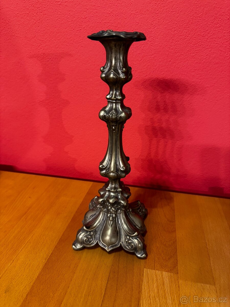 Starožitný svícen - pár - 6