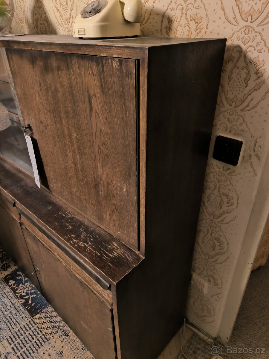 Vitrína, obývací sestava, vintage - 6