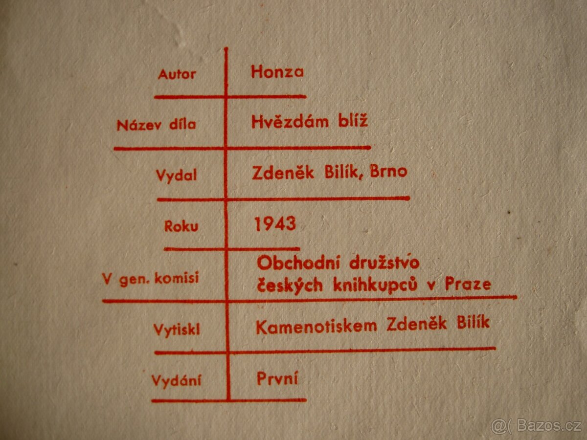 HVĚZDÁM BLÍŽ .... HONZA kresby 45ks PROTEKTORÁT 1943 BRNO - 6