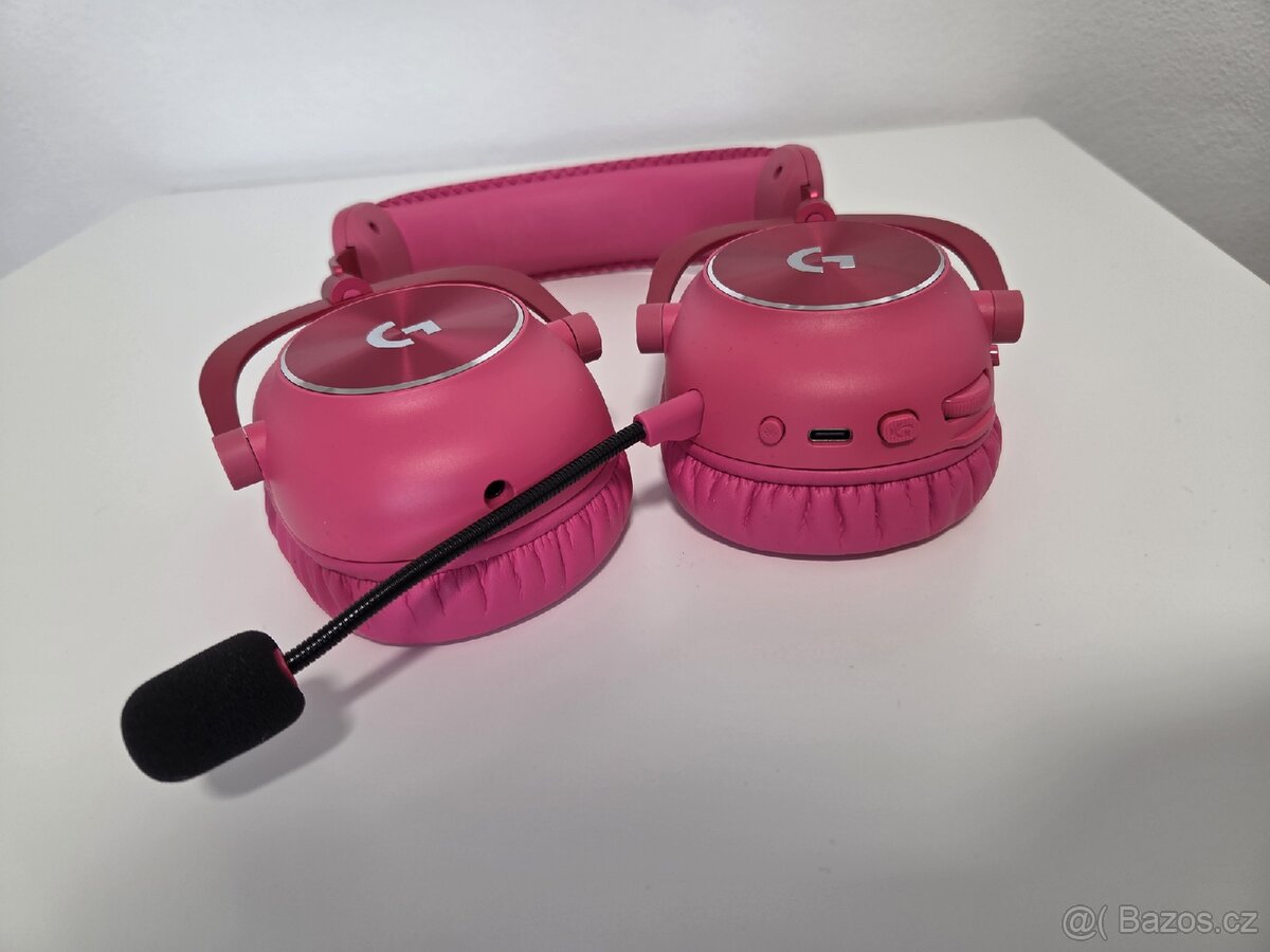 Logitech Pro X 2 Lightspeed- sluchátka růžová - 6