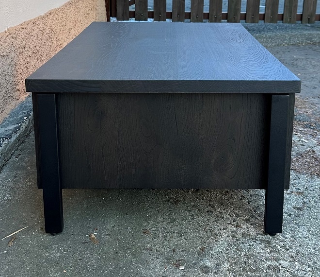 Konferenční stolek Morala Onyx – masivní dub, kov - 6