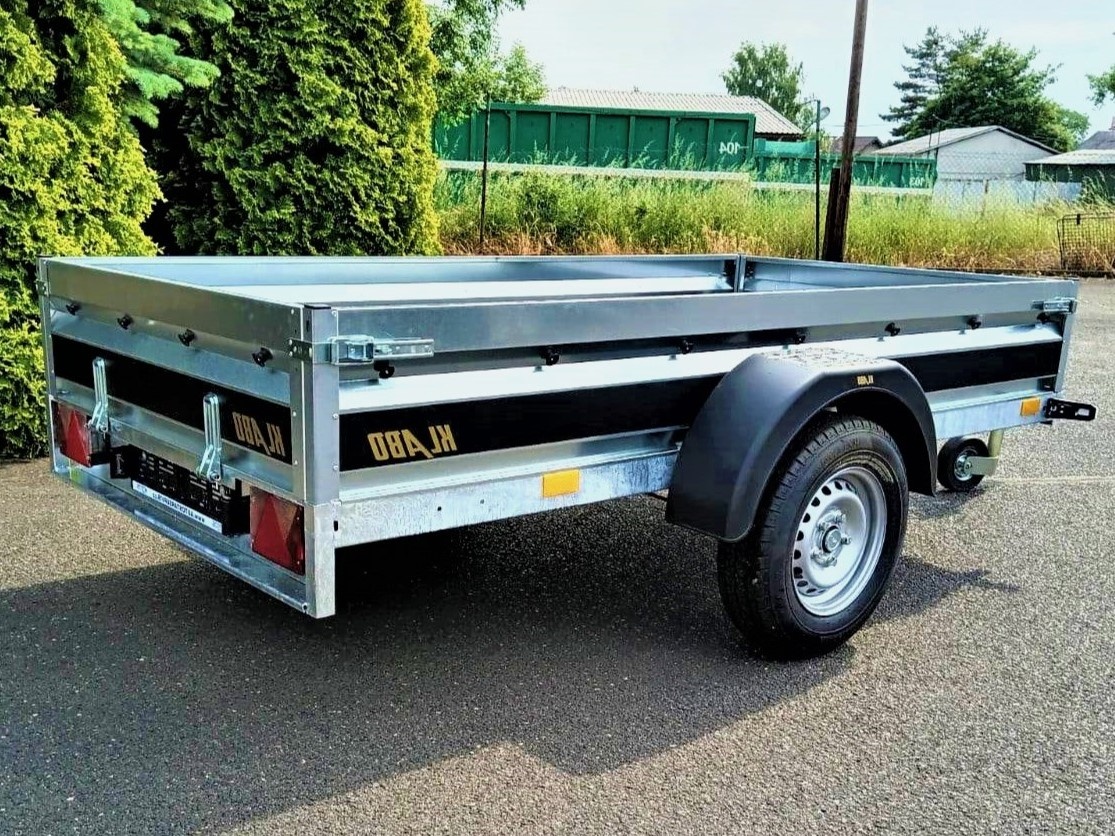 Brzděný přívěsný vozík 1300Kg, 2,65m x 1,30m, svařovaný rám - 6