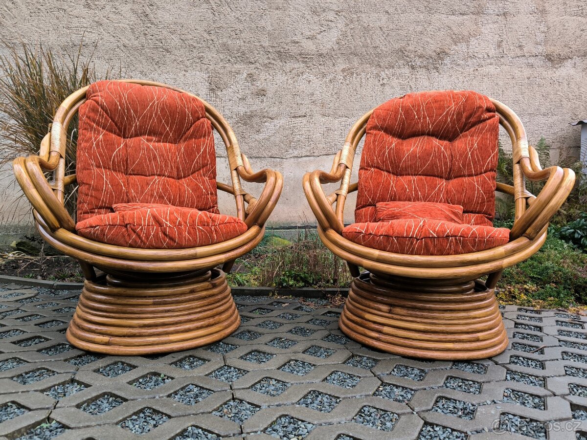 Ratanová křesla - 2 kusy - 6