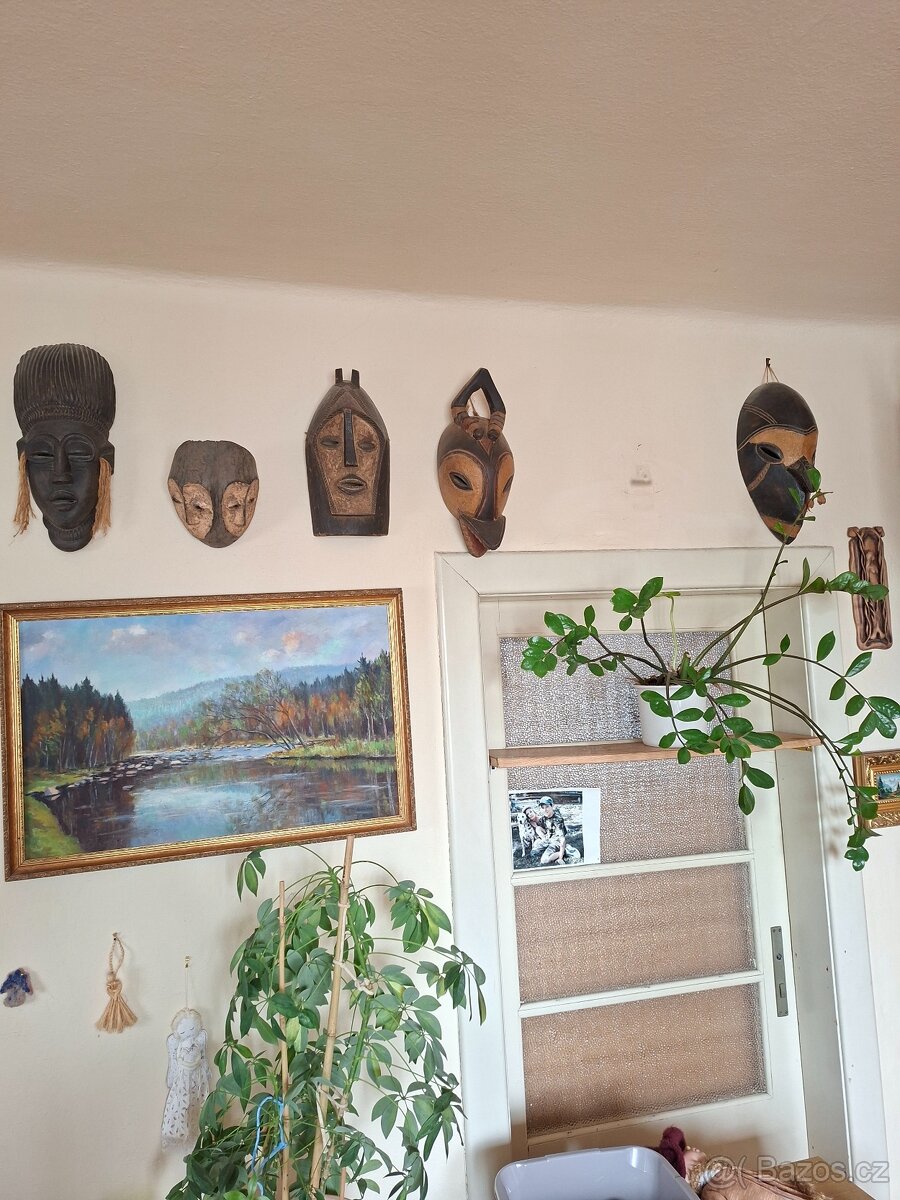 masky - dřevěné a hliněné dekorace - 6