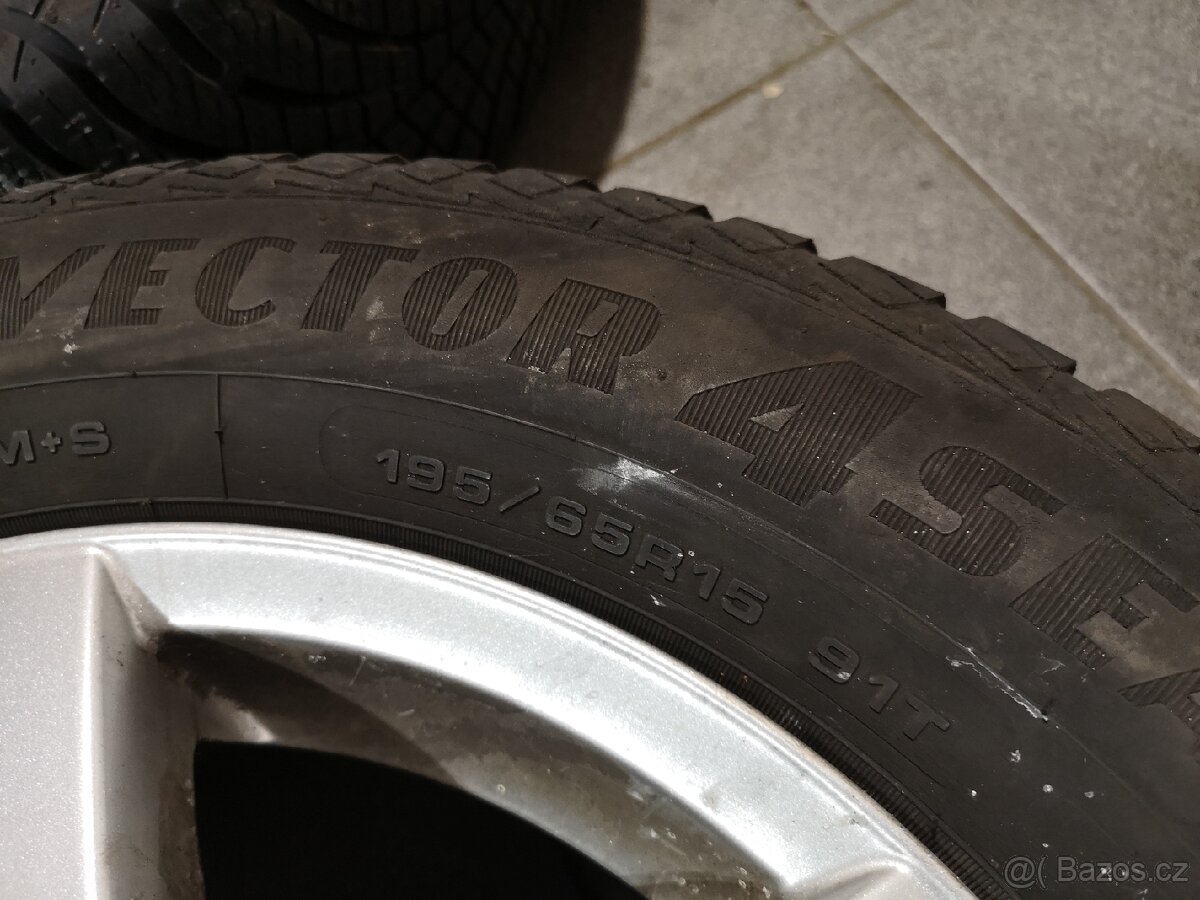 Vw Golf, Bora, Octavia alu + celoroční 195/65/15. - 6