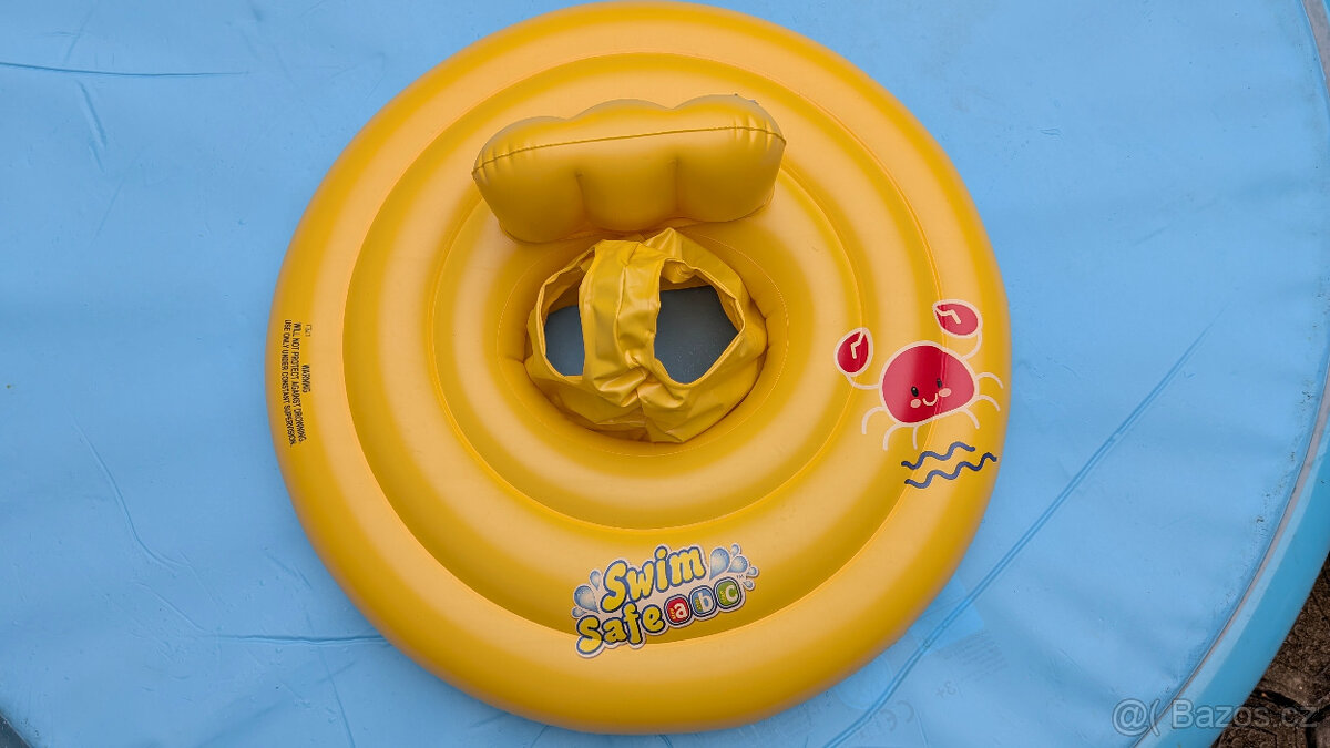 Dětský nafukovací kruh s otvory na nohy. - 6