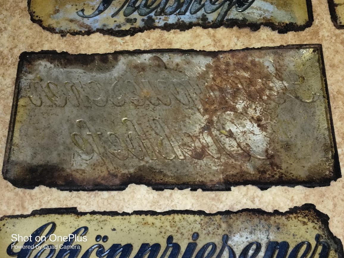 Starožitné,plechové reklamní tlačené cedule-lisované droždí - 6