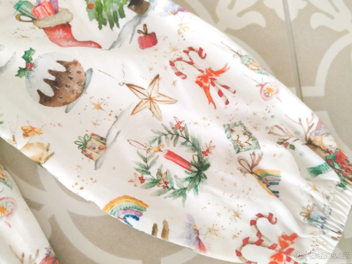 Nové bavlněné překrásné vánoční zimní šaty Next 86 - 6