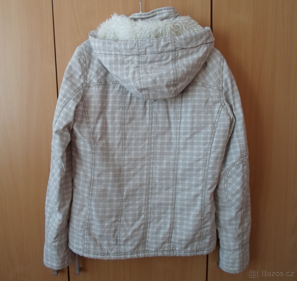 Bílá béžová bunda bundička kabátek FISHBONE - M, L - 6