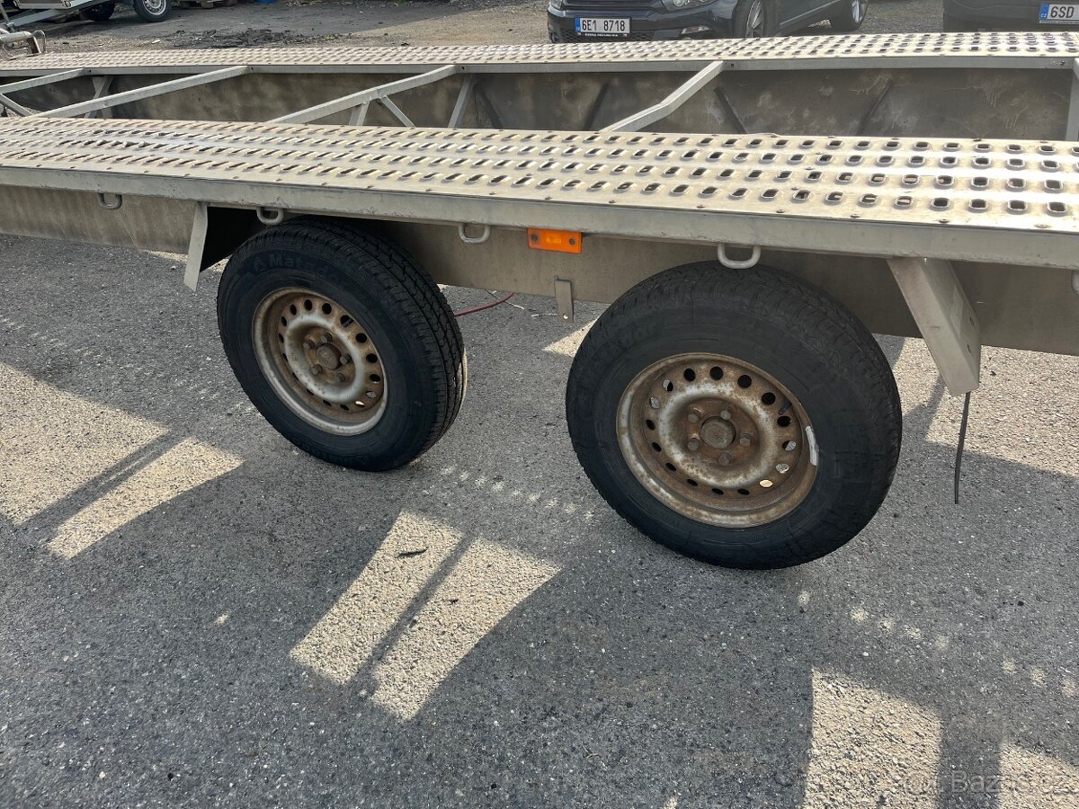 Dvouplato autopřepravník vozík plato přívěs 3500kg - 6