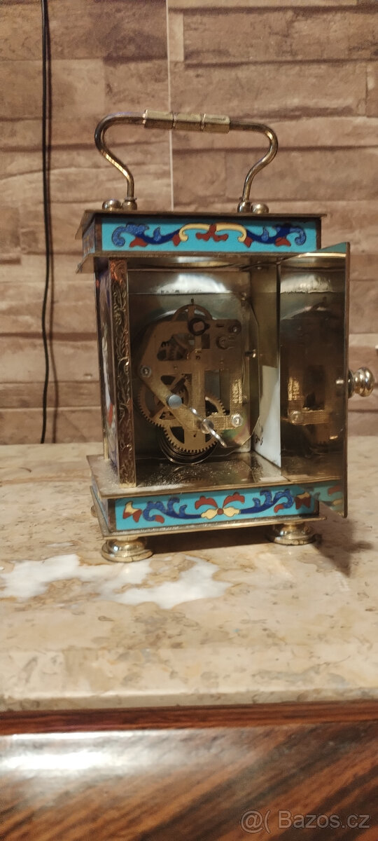 Prodám 2x stolní hodiny Cloisonne Perfektní stav. - 6