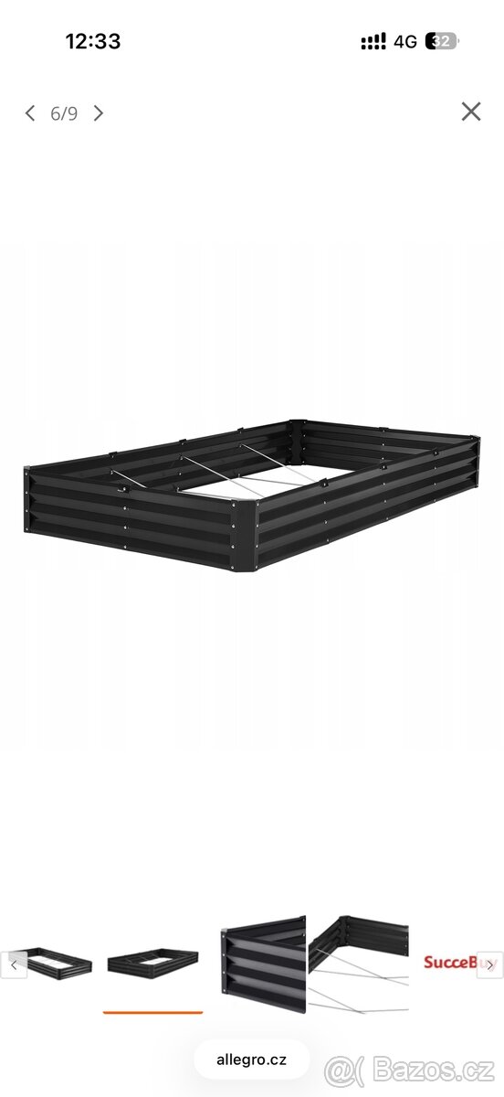 Vyvýšený zahradní záhon tmavě šedý - 6