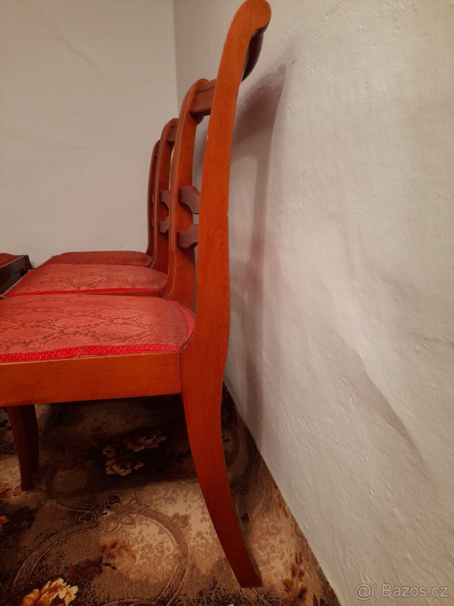 Starožitné dřevěné židle 6 kusů. - 6