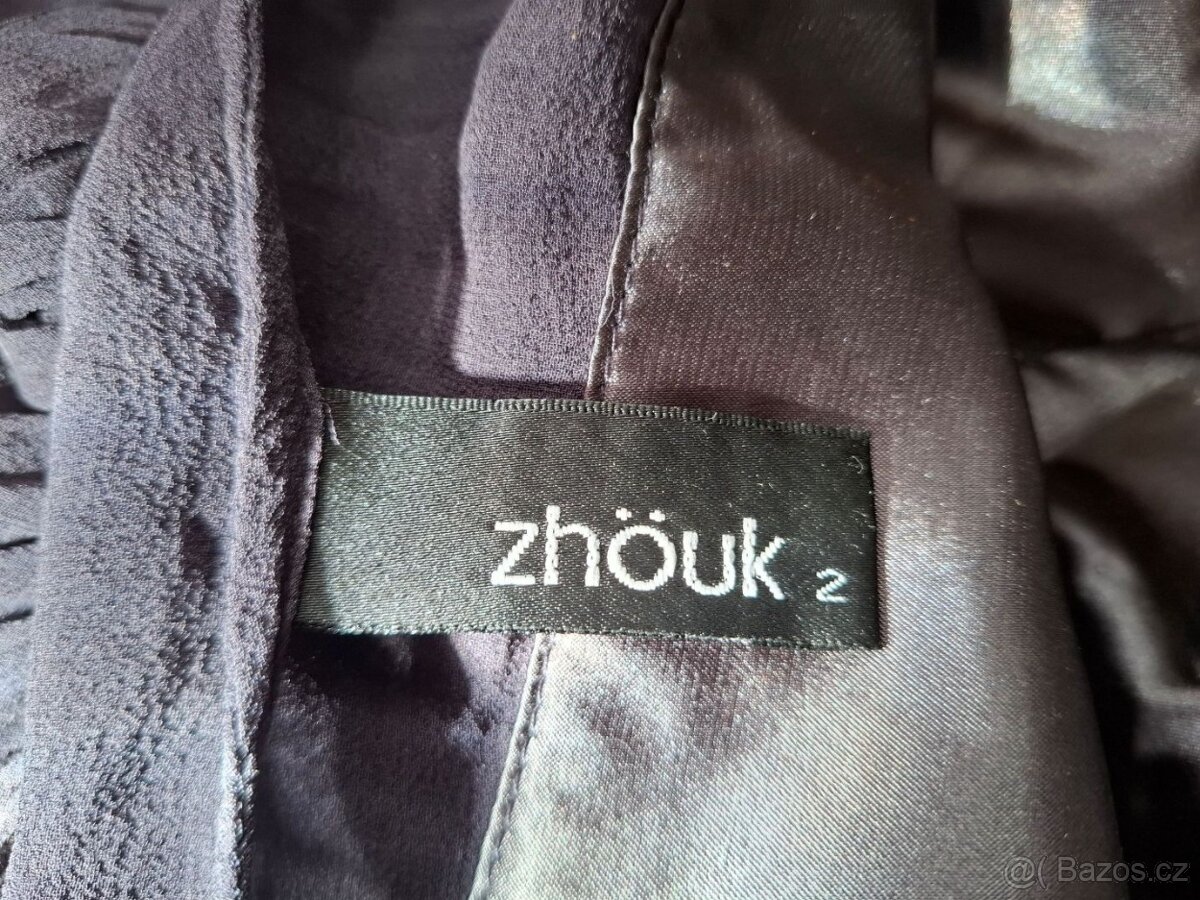 Černé hedvábné letní šaty - 6