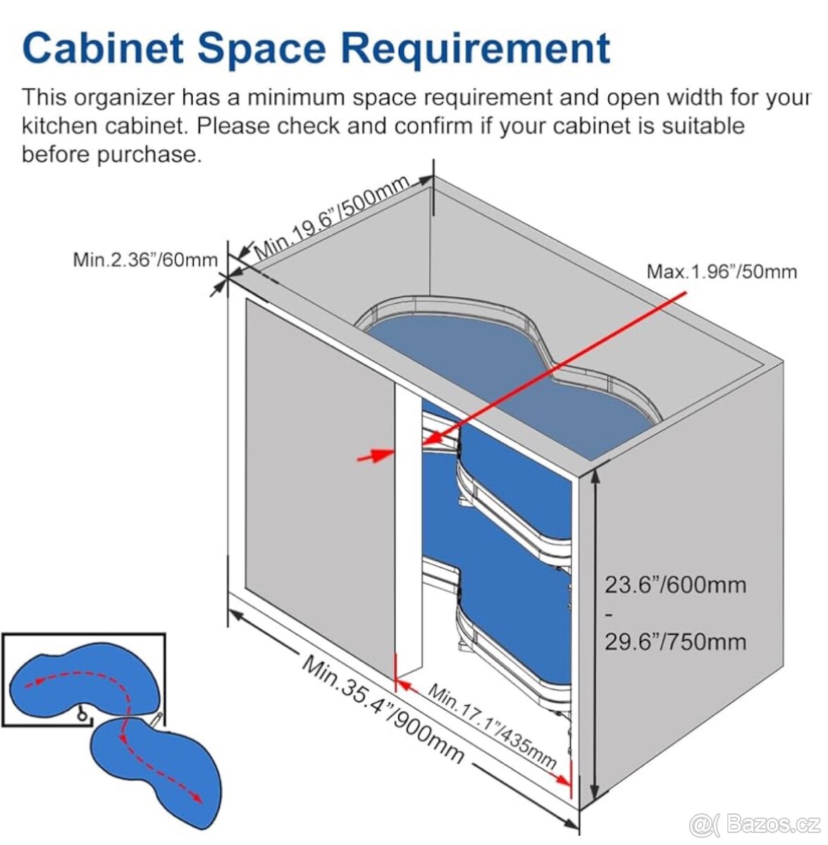 Otočný výsuvný organizér do kuchyně - PRAVÁ - 6