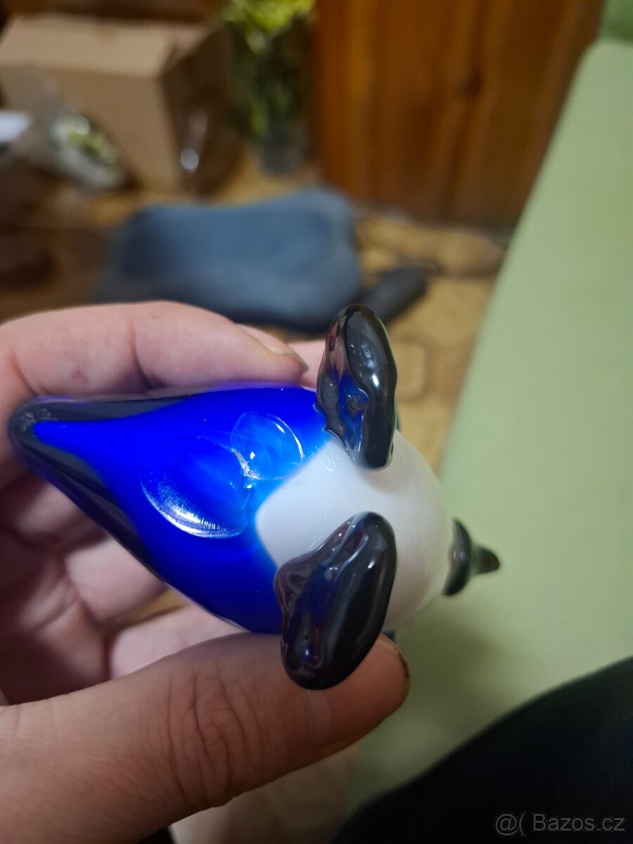 Hutní sklo fajfky a zvířátka - 6