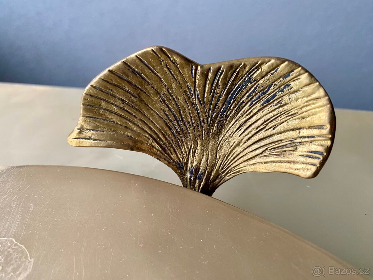 Starožitná mosazná Miska Na Ovoce S motivem Velrybího Ocasu - 6