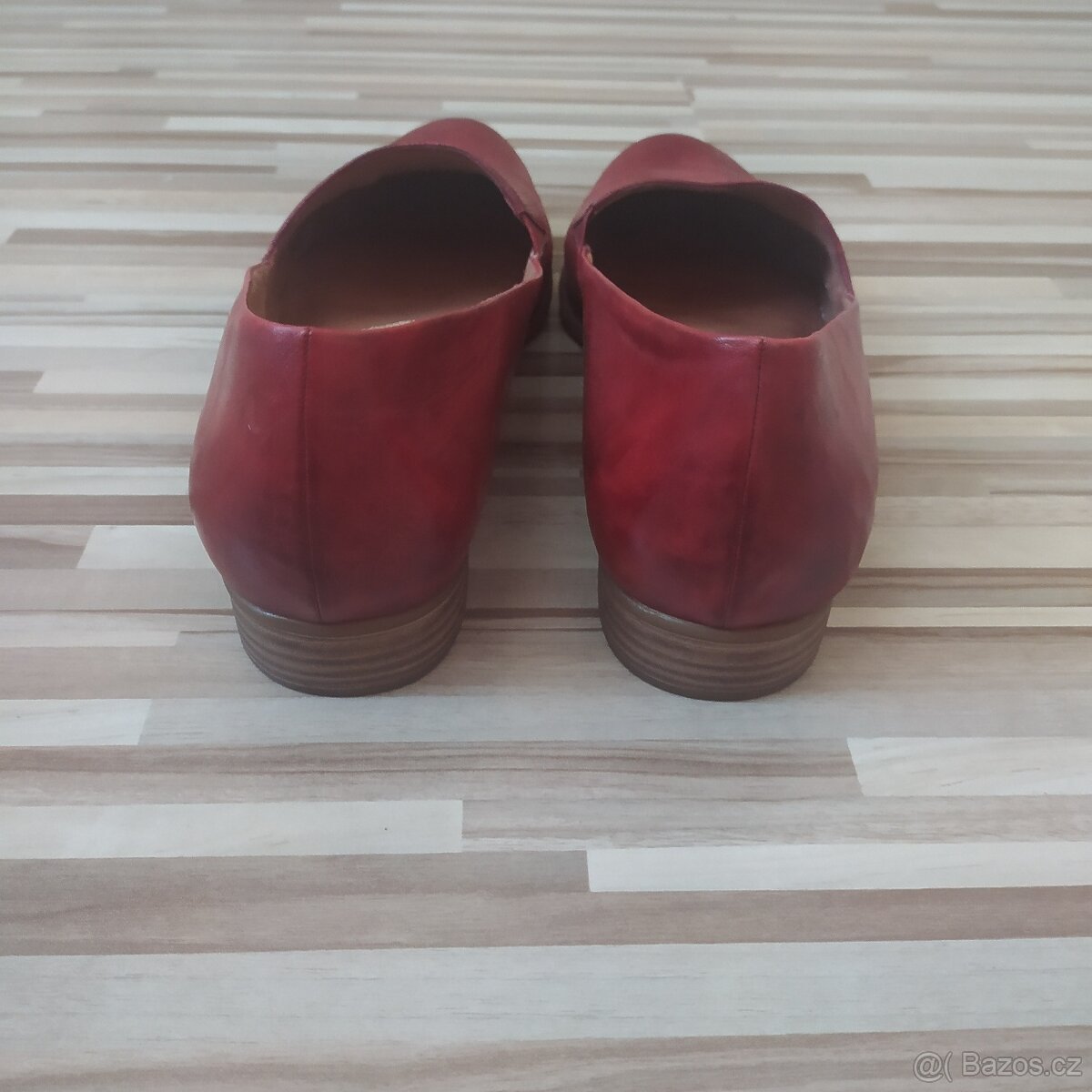 DÁMSKÉ MOKASÍNY | BORDÓ ČERVENÉ - 6