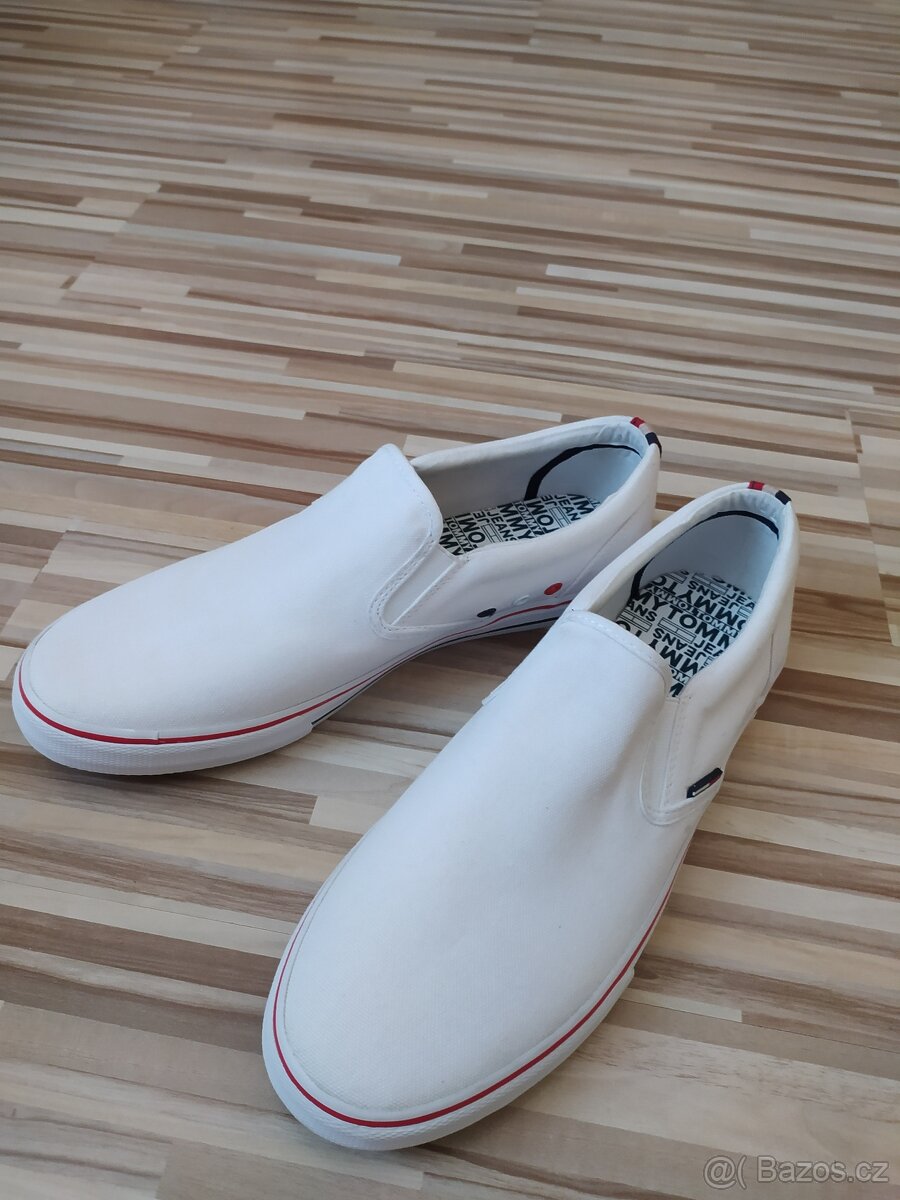 SPORTOVNÍ PLÁTĚNÉ TENISKY | BÍLÉ | TOMMY JEANS - 6