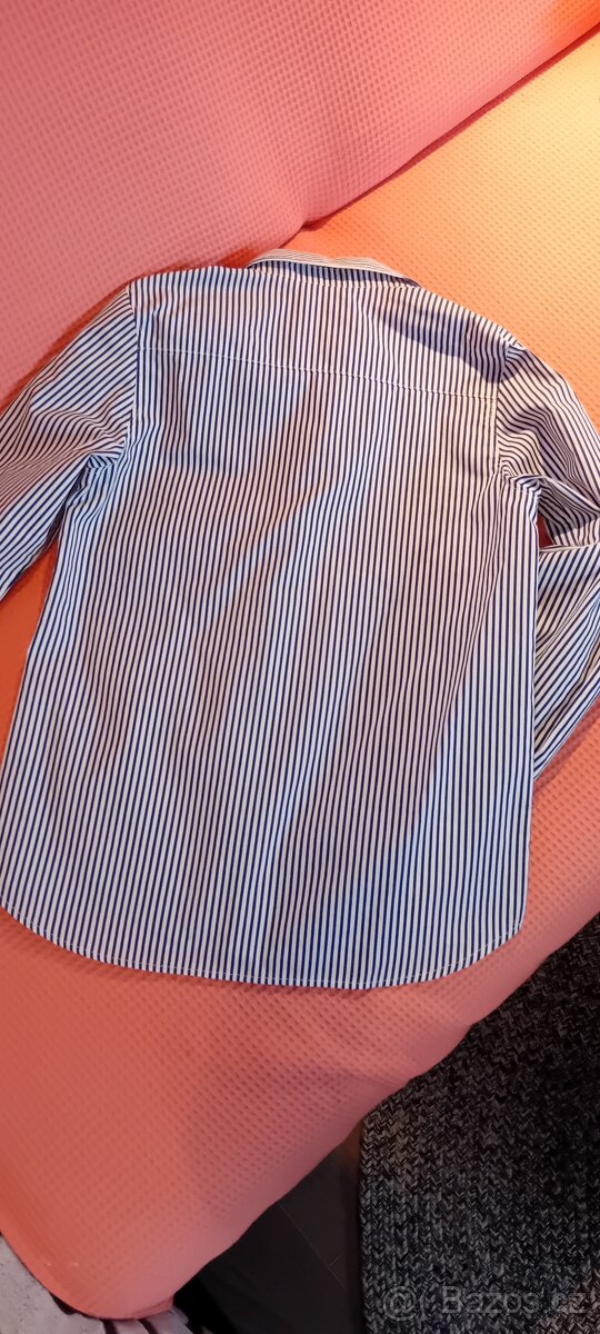 Zánovní proužkovaná chlapecká košile H&M vel.140 - 6
