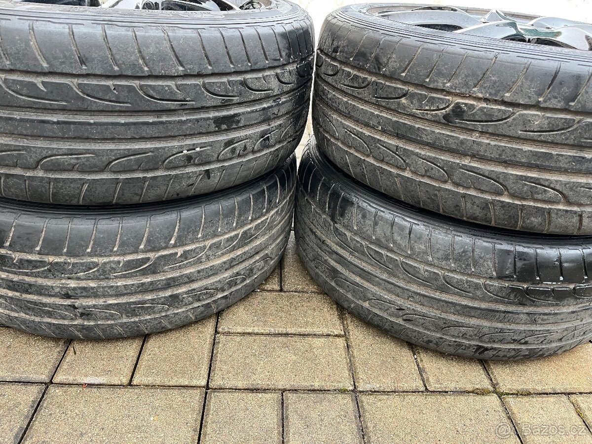 4x alu disky Ronal 5x112 R16, letní pneu 50% - 6