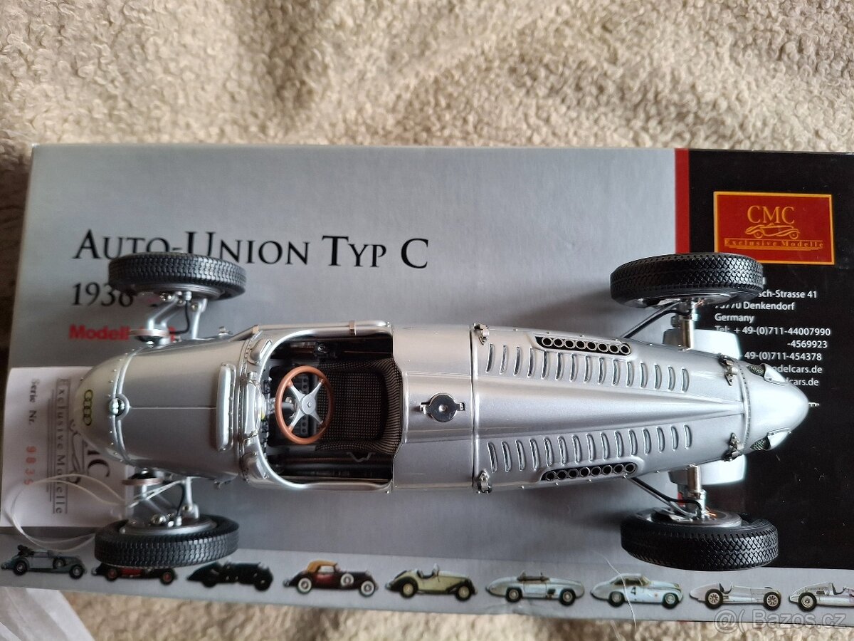 Prodám Auto-Union Type C - 1:18 - CMC - 6