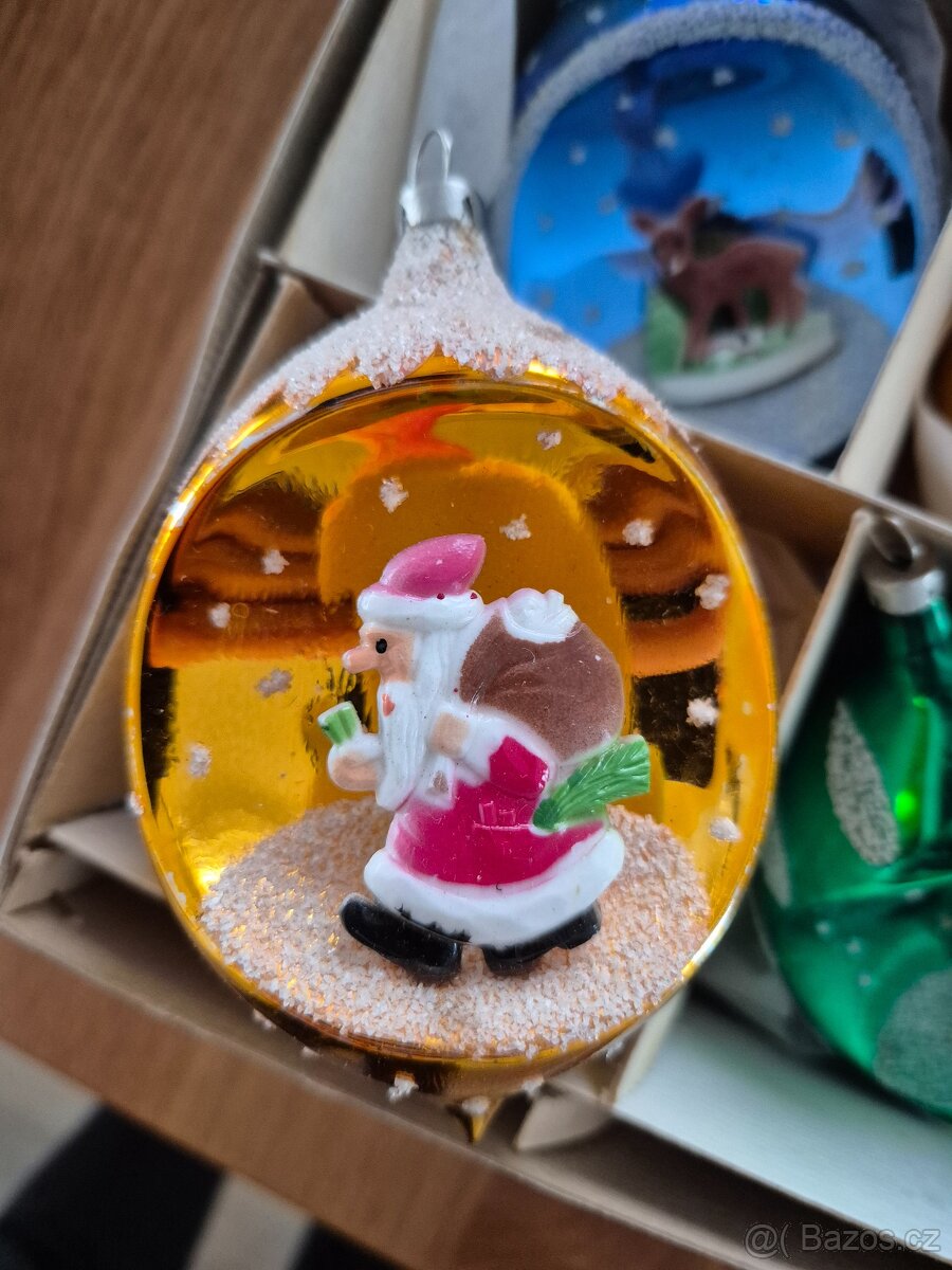 Staré Vánoční ozdoby s vlepem - 6